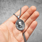 PENDRA Catholic Padre Pio Steel Necklace
