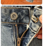 PENDRA Korean Cargo Paint Jeans