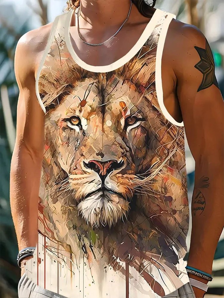 PENDRA Muscle Duck Print Tank Urban Sleeveless Tees Tank Top