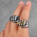 PENDRA Fist Punch Skull Steel Ring