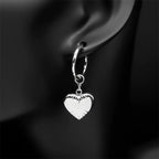 Stainless Steel Y2K Trendy Heart Hoop Earrings For Women Egirl Sweet Cool Circle Earings Punk Jewelry Gift EZZZ796-6SRS06