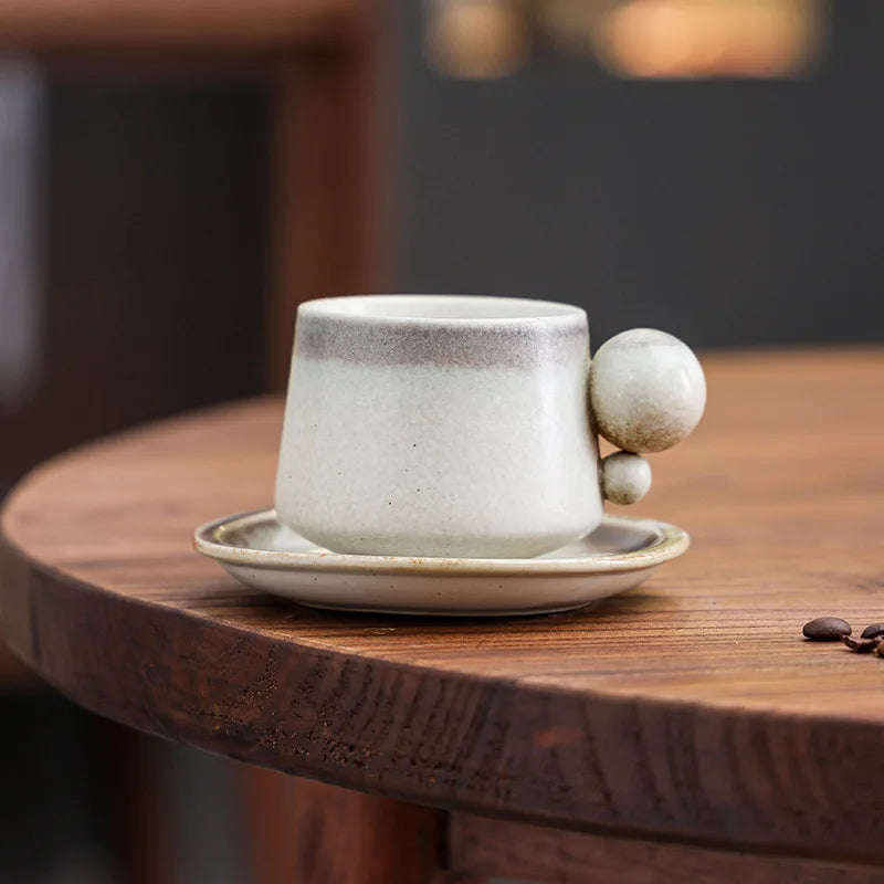 Retro kiln-changed ceramic coffee cup, Japanese handmade style ins style desktop coffee cup multi-color optional