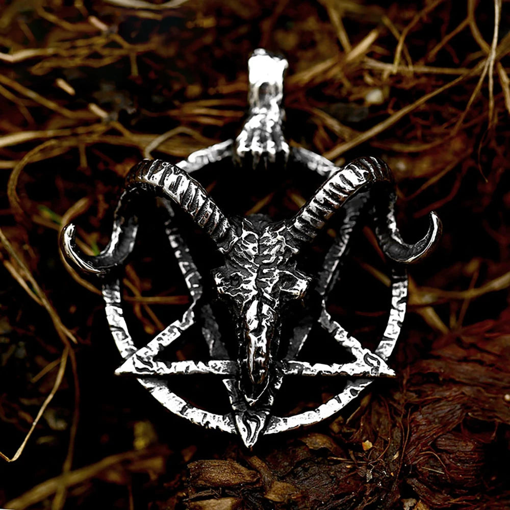 PENDRA Goatpentagram Pentagram Goat Head Pendant
