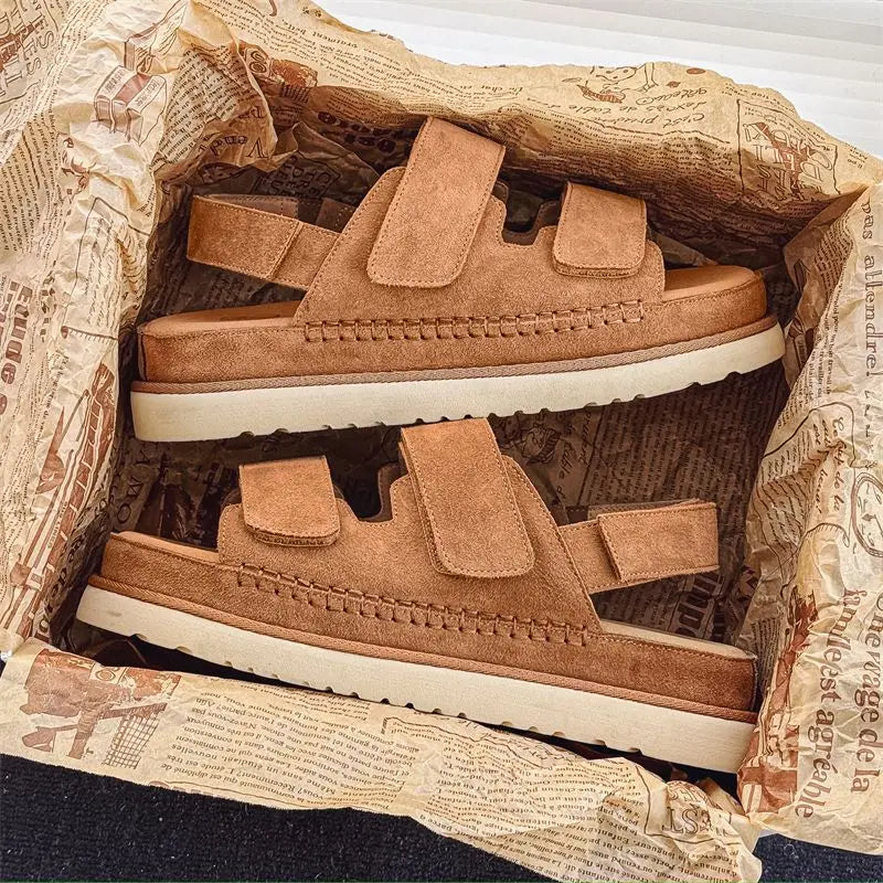 PENDRA Cowhide Non Stuffy Sandals