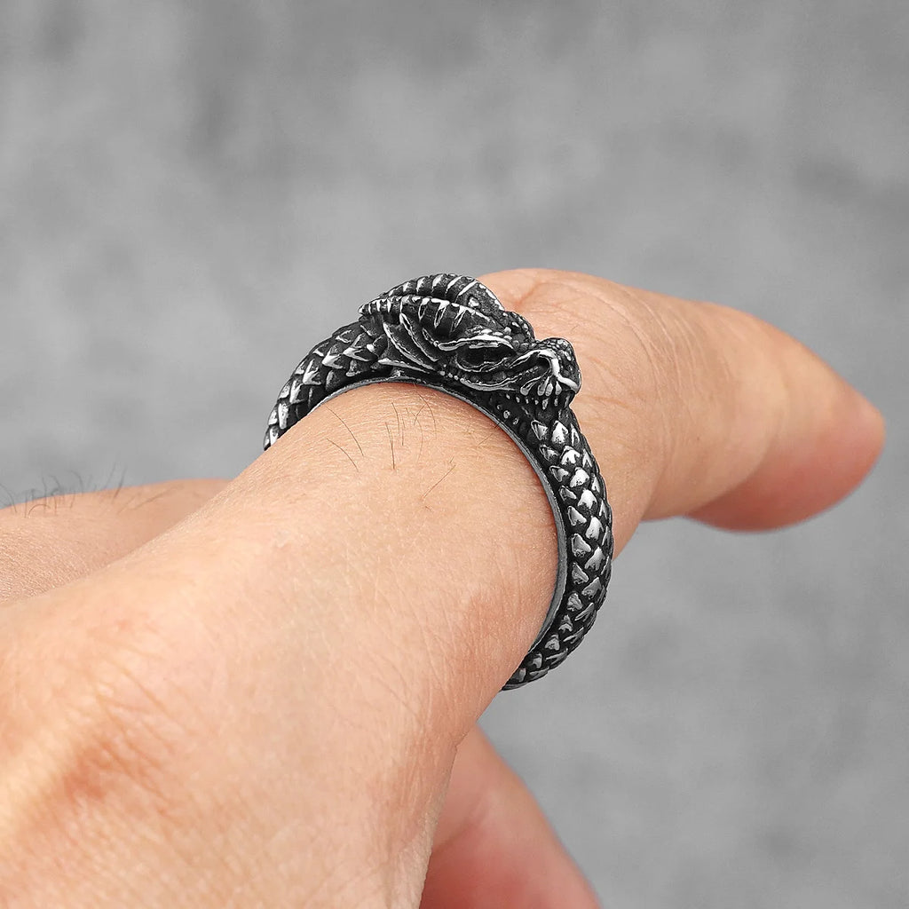 PENDRA Devil Dragon Animal Steel Ring