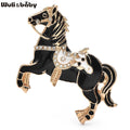 PENDRA 4-color Enamel Running Horse Brooch
