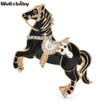 PENDRA 4-color Enamel Running Horse Brooch