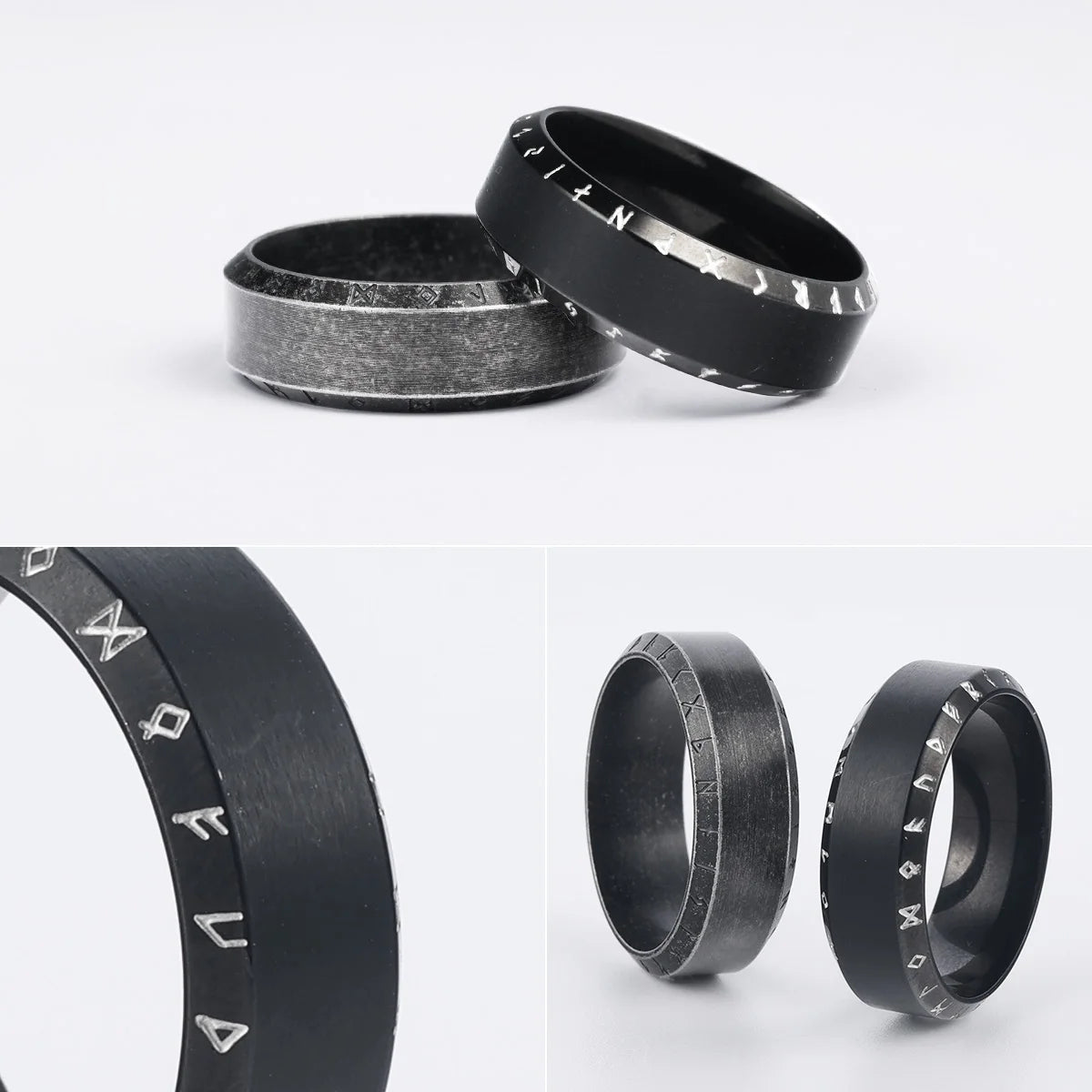 PENDRA Vikings Runes Boyfriend Steel Ring