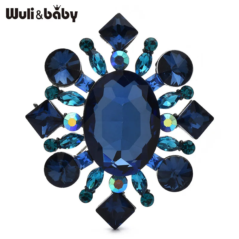 PENDRA Royale Palace Crystal Round Flower Brooch