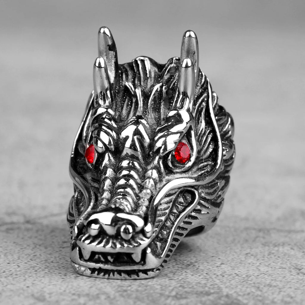 PENDRA Chinese Dragon Animal Steel Ring