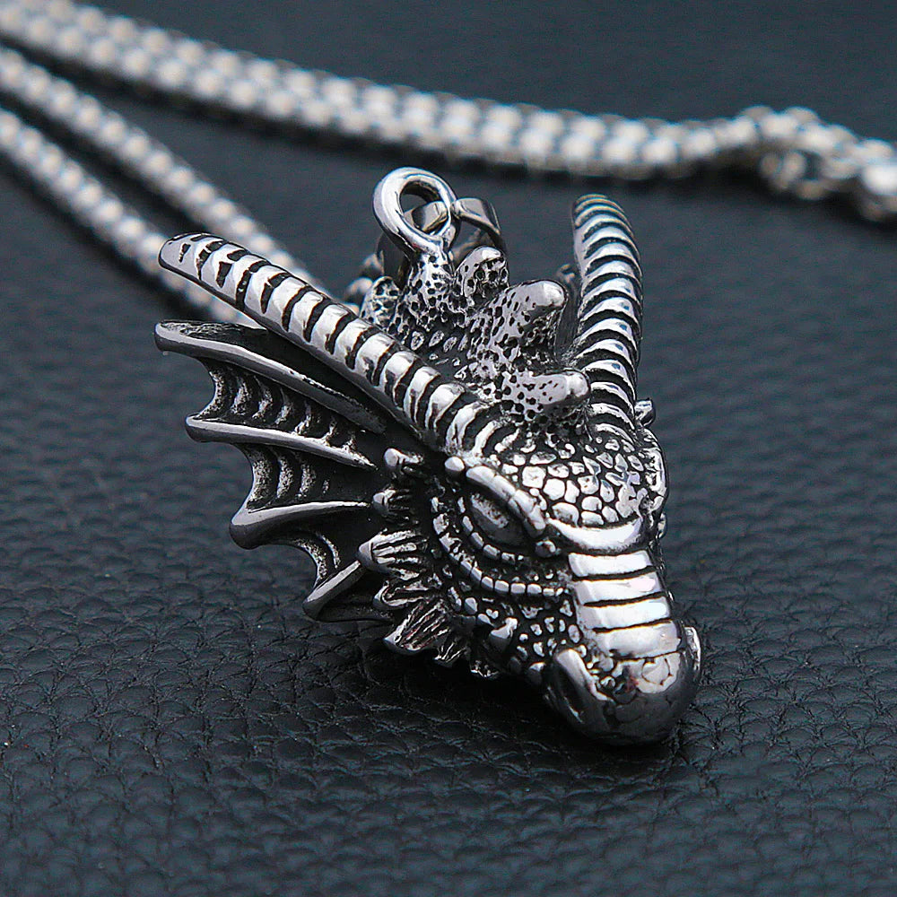 PENDRA Dragonlord Vintage Viking Dragon Pendant Necklace