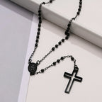 PENDRA Cross Mary Rosary Necklace