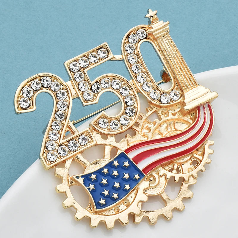 PENDRA America's 250th Independence Day Brooch