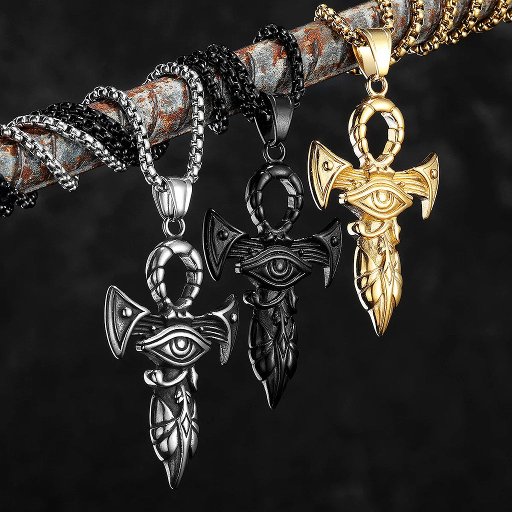 PENDRA Eye Horus Steel Necklace