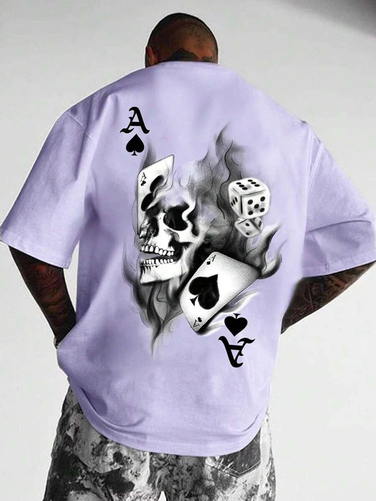 Summer Outdoor Casual Men's T-shirt Seaside Surf Men's Short Sleeve Letter Shark Print Men's T-shirt Daily Street Fashion T-shir