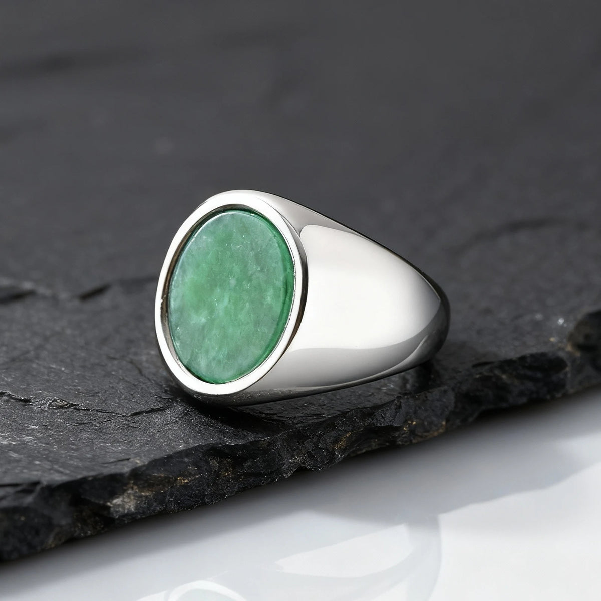 PENDRA High Quality Turquoise Steel Ring