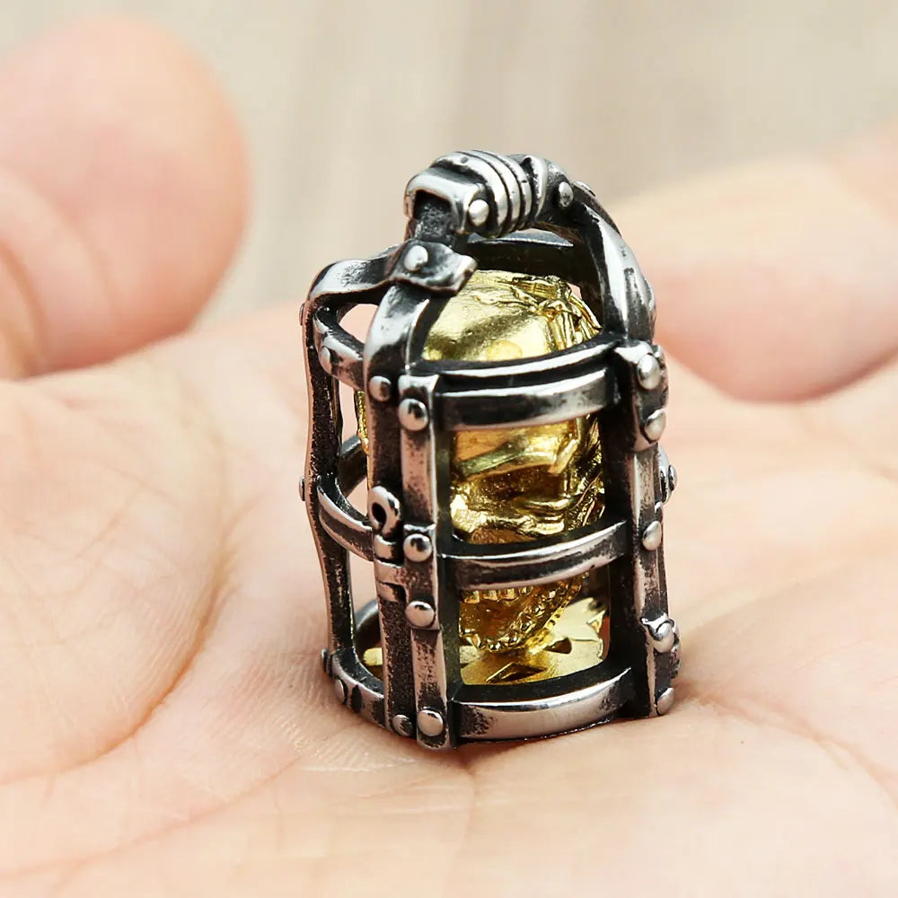 PENDRA Skullcage 316L Stainless Steel Cage Pendant