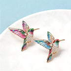PENDRA Hummingbird Rhinestone Bird Brooch