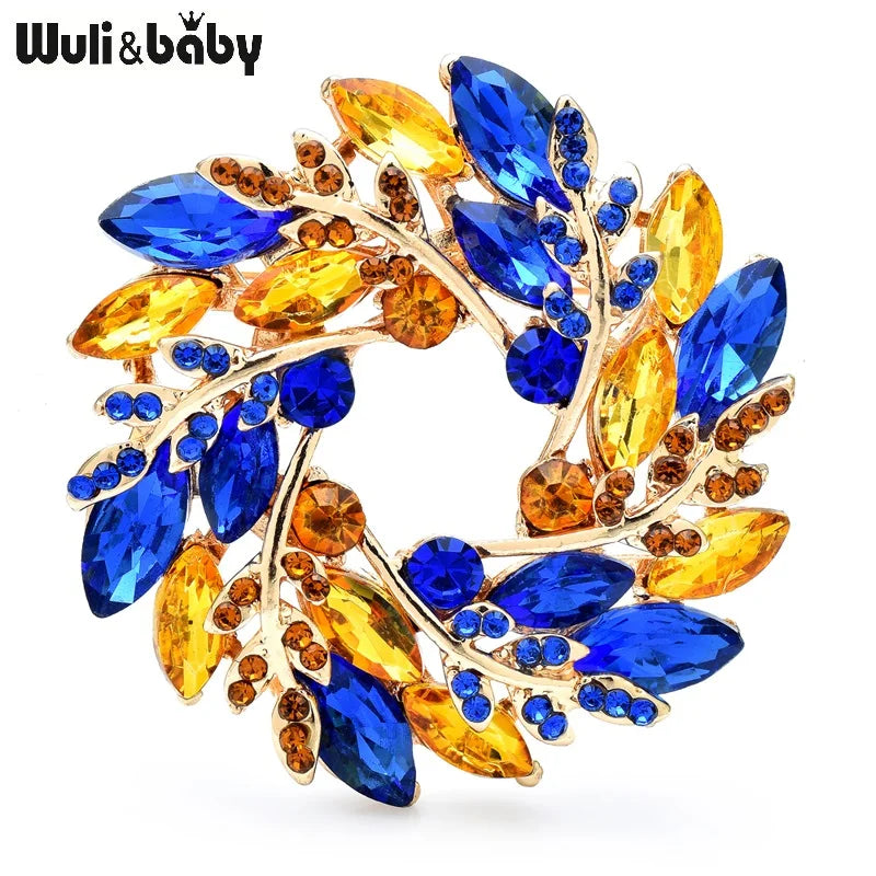 PENDRA Olivara Classical Olive Branch Circle Brooch