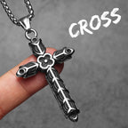 Carving Cross Men Necklaces Stainless Steel Pendant Chain Women Fashion Unique Jewelry Punk New In Accessories Gifts Wholesale