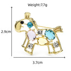 PENDRA Crystal Hobbyhorse Brooch