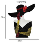 PENDRA Acrylic Beautiful Lady Brooch