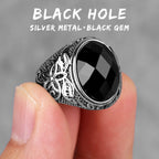 PENDRA Rhinestone Starry Night Steel Ring