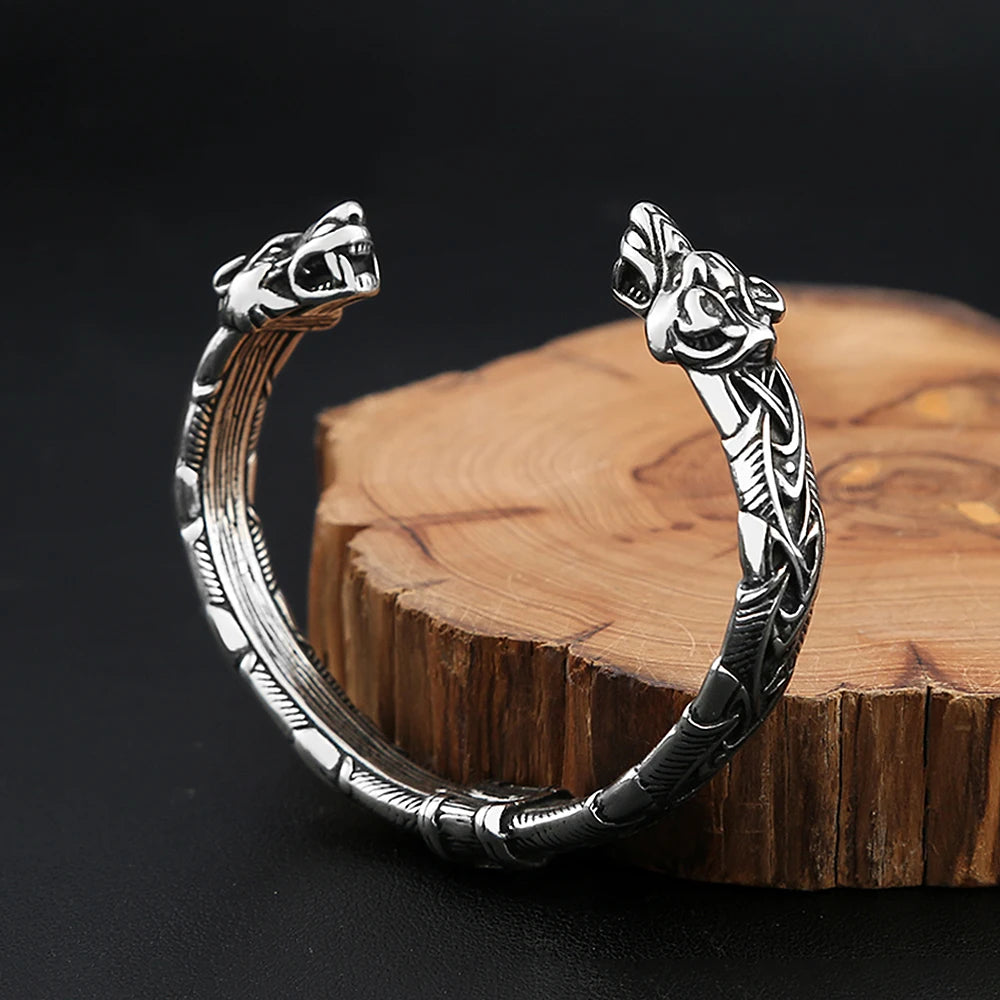 PENDRA Tigercrown Viking Double Tiger Head Bracelet