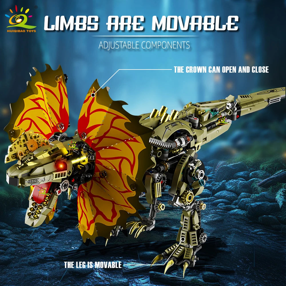 PENDRA Technical Dilophosaurus Dino Building Set