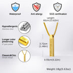 PENDRA Arabic Vertical Pendant Necklace