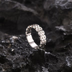 Classic Watch Chain Band Ring for Men Boys,Metal Chain Link Open Free Rings,Rock Punk Jewelry