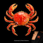 PENDRA Coral Crab Animal Brooch