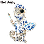 PENDRA Artist Chameleon Rhinestone Brooch
