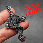 PENDRA Skull Dragon Cross Steel Necklace