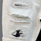PENDRA Cat Beard Ripped Shorts
