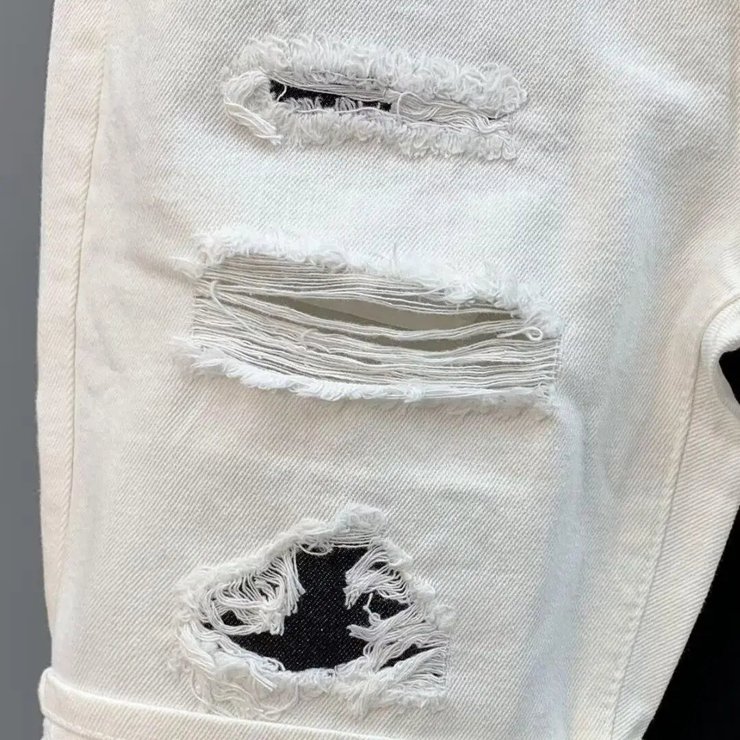 PENDRA Cat Beard Ripped Shorts