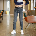 Men's Pants Korean Style 2025 Autumn New Men's Slim Straight Elastic High-end Casual Trousers Spring Autumn Low Rise Jeans
