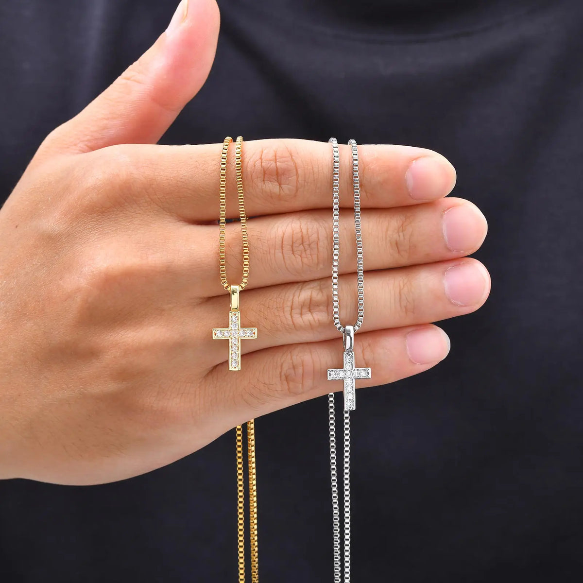 PENDRA Cross Zircon Pendant Necklace