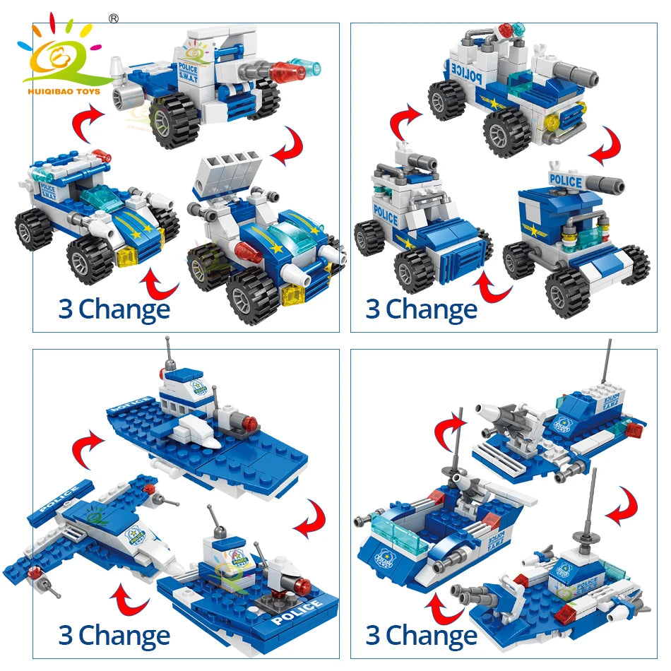PENDRA 8in1 Police Command Building Set