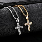PENDRA Cross Zircon Pendant Necklace