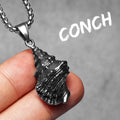 PENDRA Conch Stuff Steel Necklace