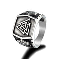 PENDRA Rune Vintage Steel Ring