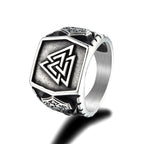 PENDRA Rune Vintage Steel Ring
