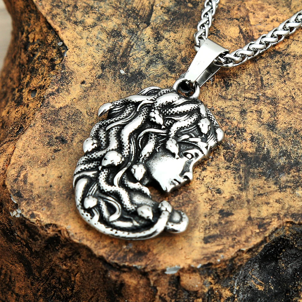 PENDRA Medusa Gothic Vintage Pendant Necklace