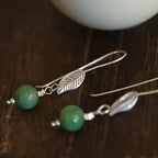 PENDRA Hotan Jade Silver Earrings