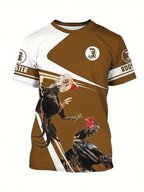 Camouflage Printed Men's T-shirt Summer Casual Men's Top Running Fitness Men's Short Sleeve Outdoor Fashion Men's Sports T-shirt