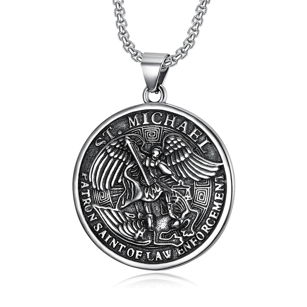 PENDRA Michaelguardian Stainless Steel Archangel Pendant