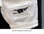 PENDRA Cat Beard Ripped Shorts