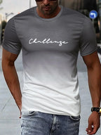 PENDRA Printed Sports Gradient T-Shirt