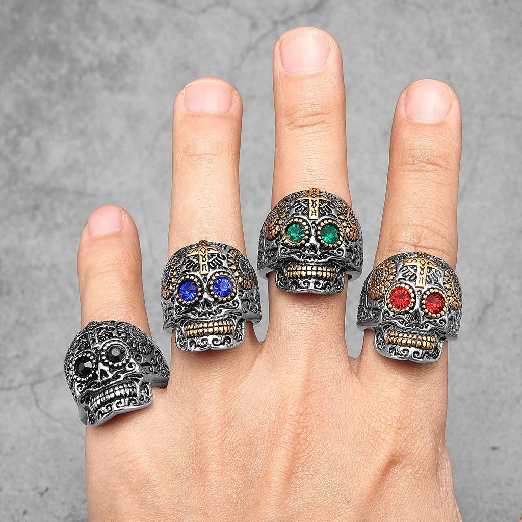 PENDRA 316l Skull Gothic Ring